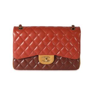 Chanel Tri-Color Lambskin Jumbo Double Flap Bag
